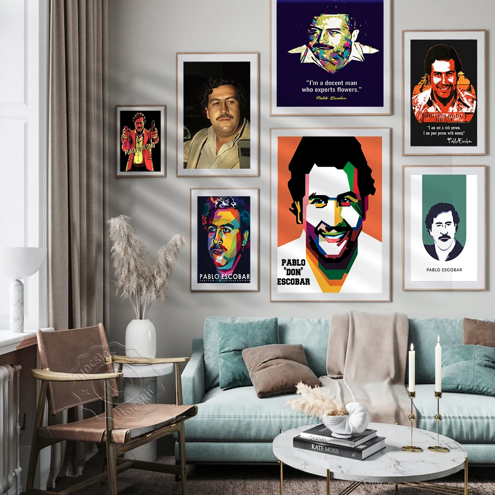 Постер с Пабло Эскобаром настенный художественный декор печатный постер
