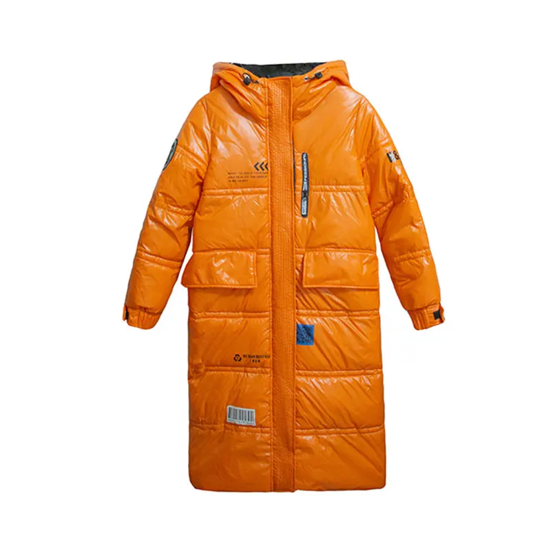 

Winter Women's Long Glossy Jacket 2020 New Fashion Down Cotton Coat Windproof Warm Outerwear Hooded Women Parka Large size DH156