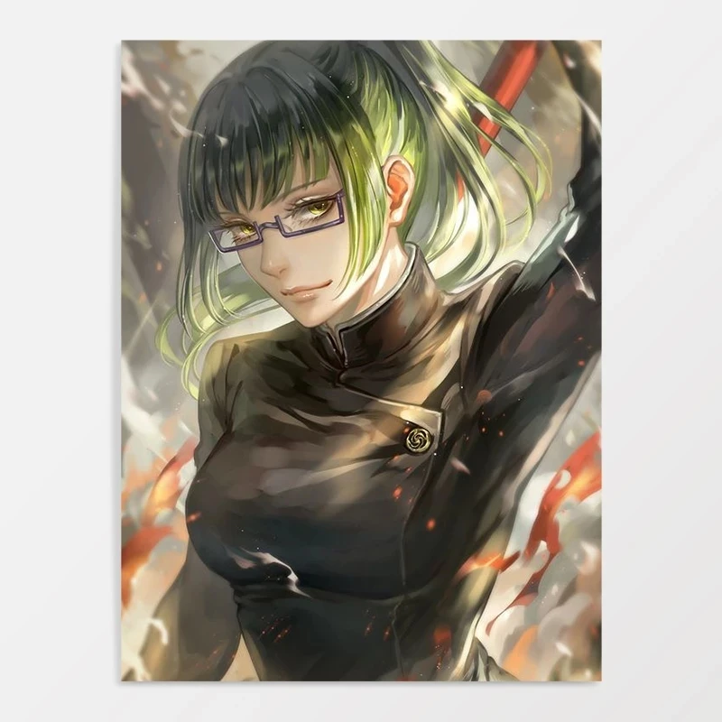 

HD Prints Anime Poster Zenin Maki Canvas Painting Jujutsu Kaisen Pictures Wall Art Home Decor Bedroom Bedside Background Modular