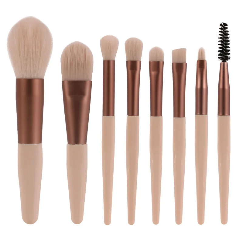 

8 Pcs Mini Travel Portable Soft Makeup Brushes Set Eye Shadow Foundation Powder Eyelash Lip Concealer Blush Make Up Brush Set