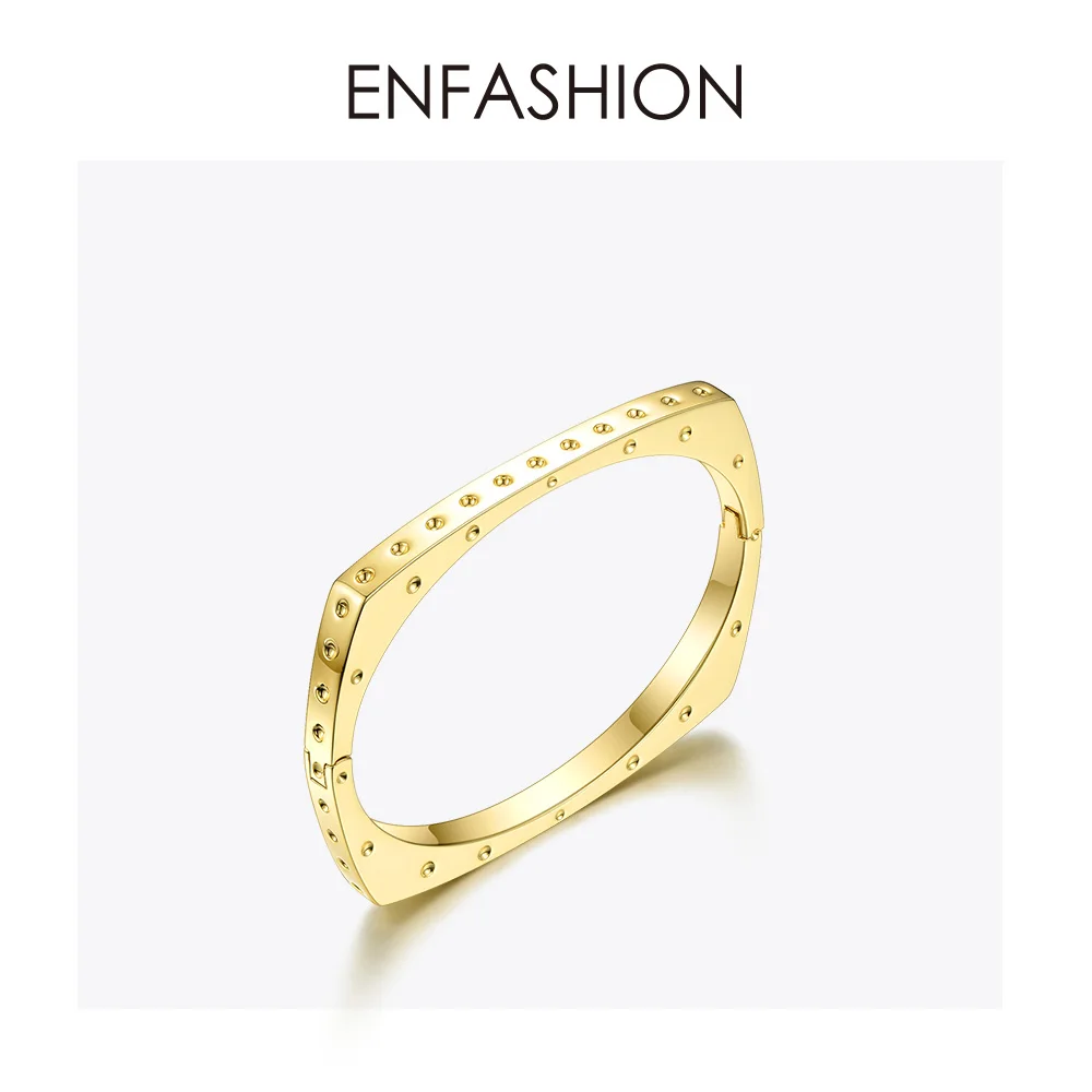 Модный браслет ENFASHION с несколькими ямами, нарукавная повязка золотого цвета, браслеты-манжеты с отверстиями, браслеты для женщин, аксессуары, модное ювелирное изделие, подарки B192023 - Окраска металла: Yellow gold color