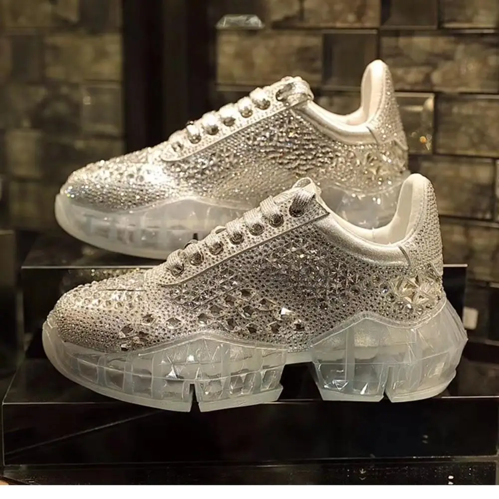 Новинка 2020 года брендовые дизайнерские женские кроссовки Блестящие Кроссовки