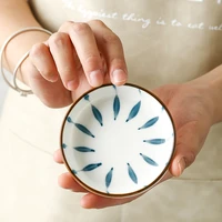 ceramic japanese hand painted dipping vinegar dish japanese dim sum snack dish rice bowl kitchen tableware