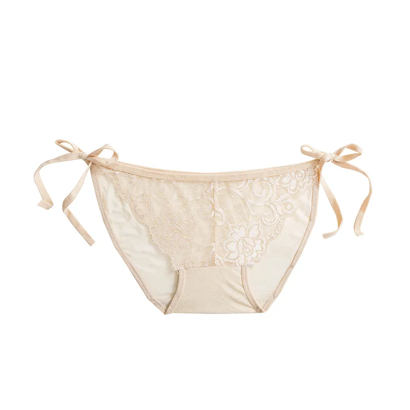 

Japanese Style New Lace Sexy Strip Women's Underwear Cotton Crotch Lace Low Waist Girl Briefs Factory Wholesale