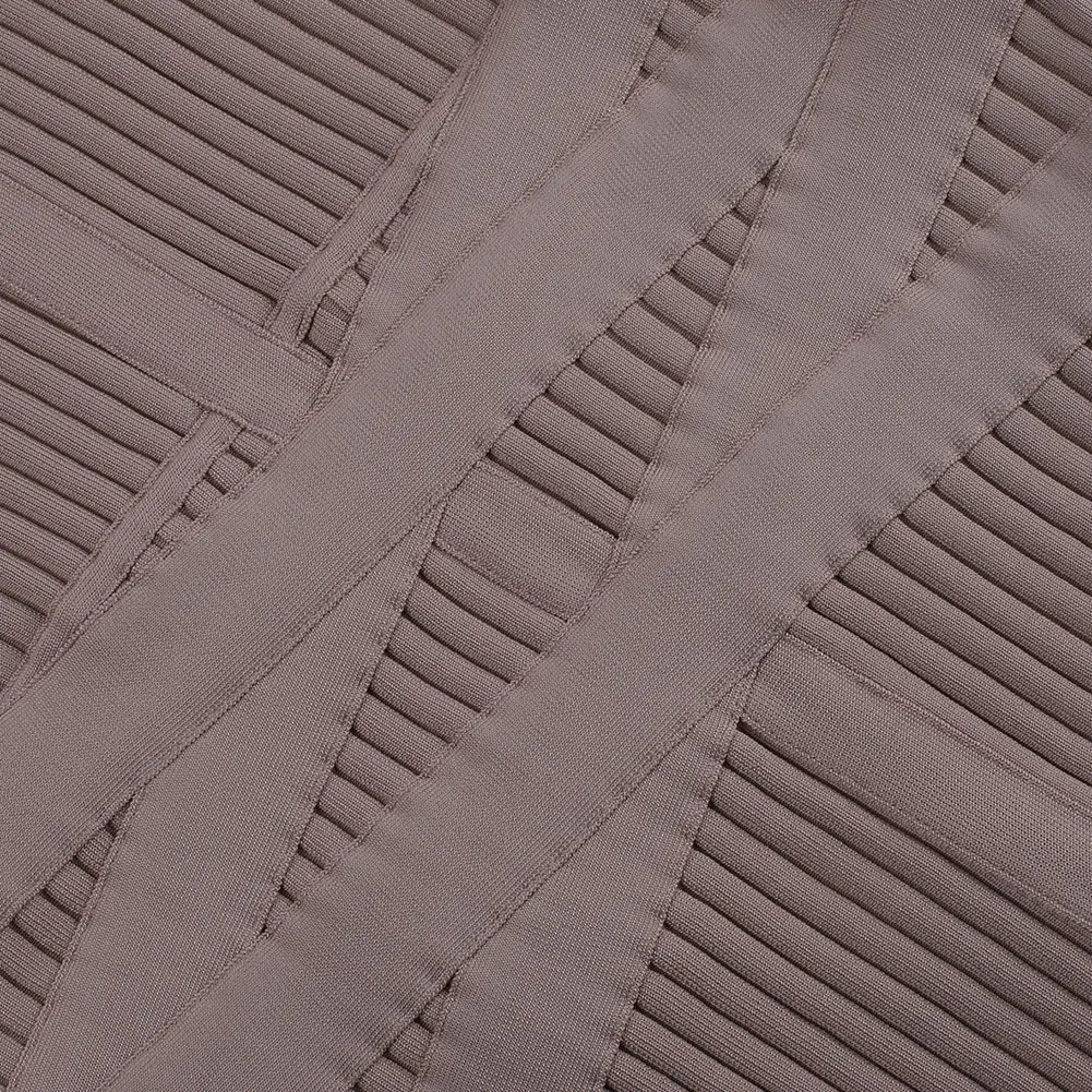 

Ocstrade Fall Winter Women Long Sleeve Bandage Dress 2020 New Arrival Brown Ribbed Midi Bandage Dress Bodycon Sexy Party Dress