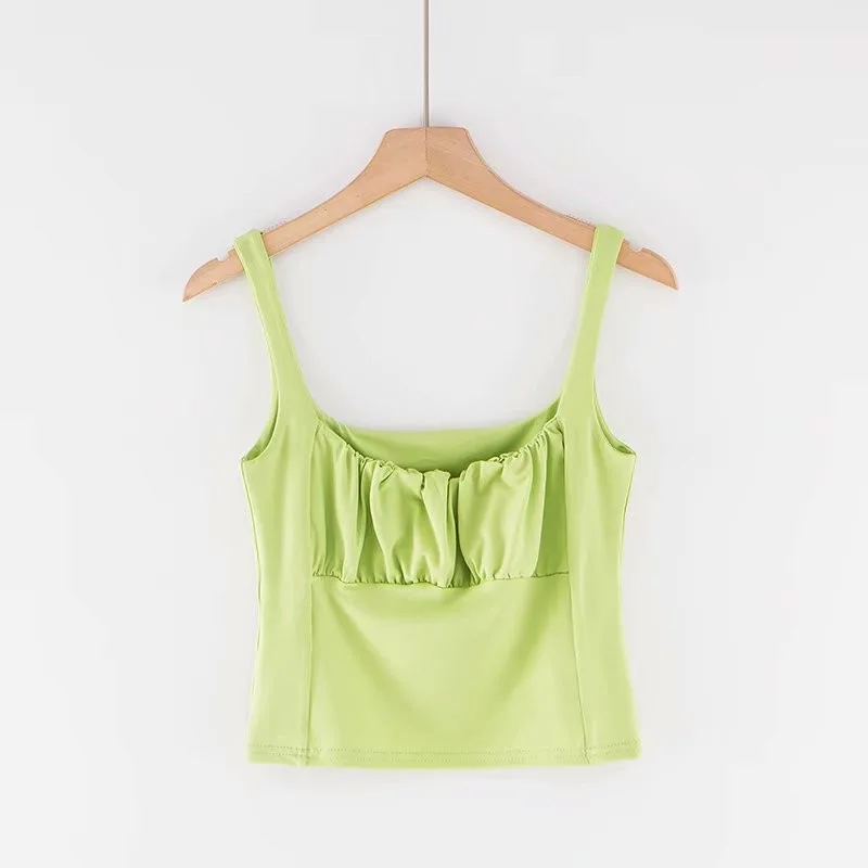 Кроп-топ женский эластичный черный 7 цветов | Женская одежда