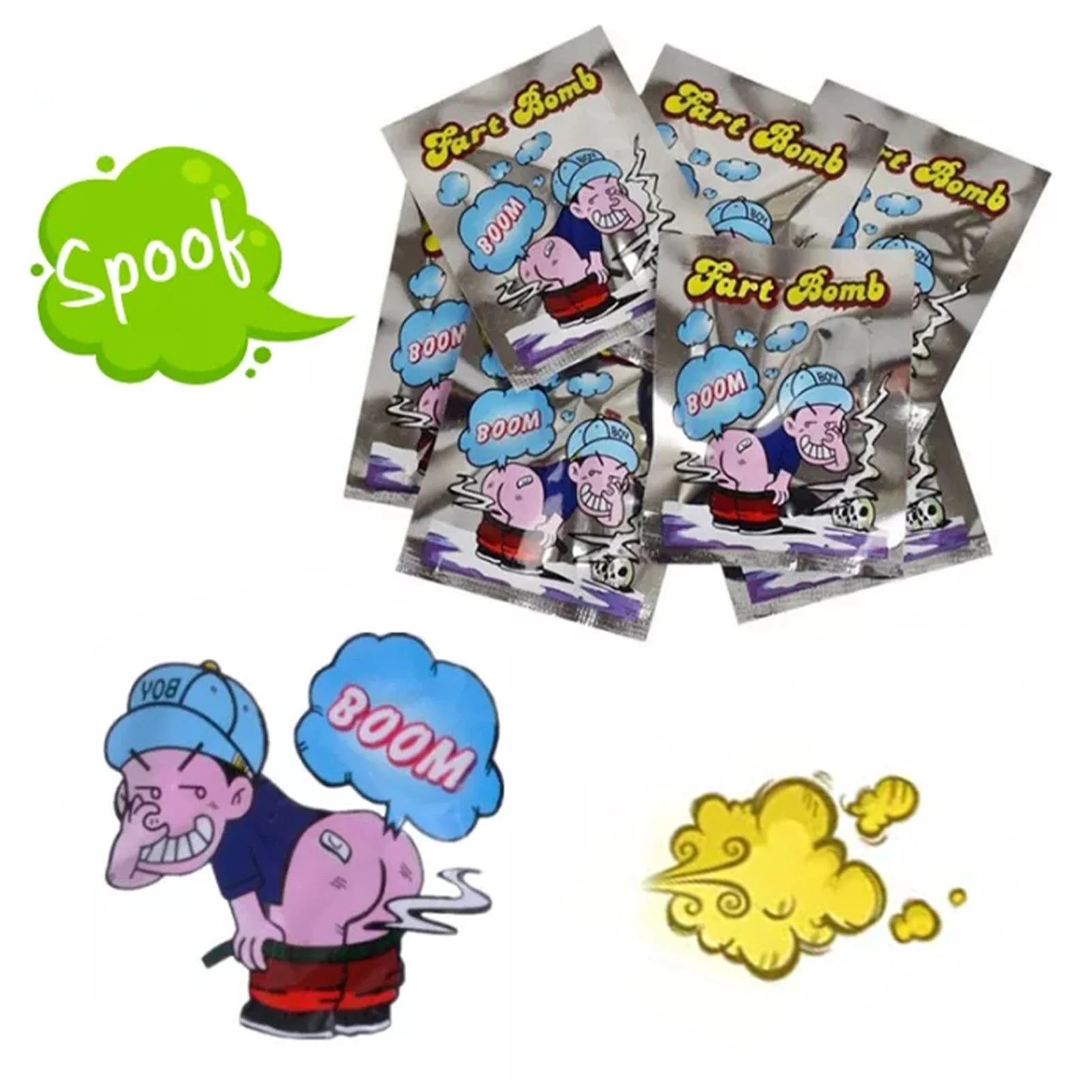 5/10pcs Funny Fart Bomb Bags Stink Bomb Smelly Funny Gags Practical Jokes Fool Toy Gag Funny Joke Tricky April Fool's Day Gift