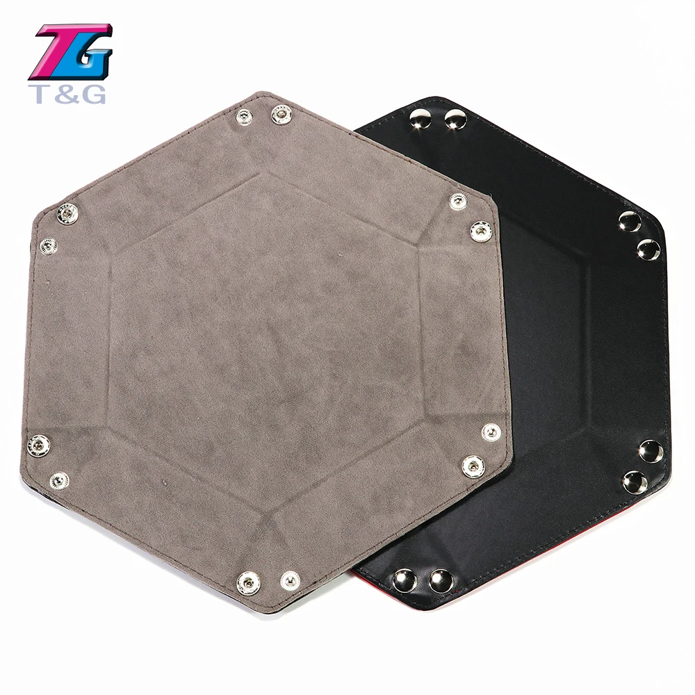 Поднос для костей настольных игр двусторонний деликатный мягкий бархатный