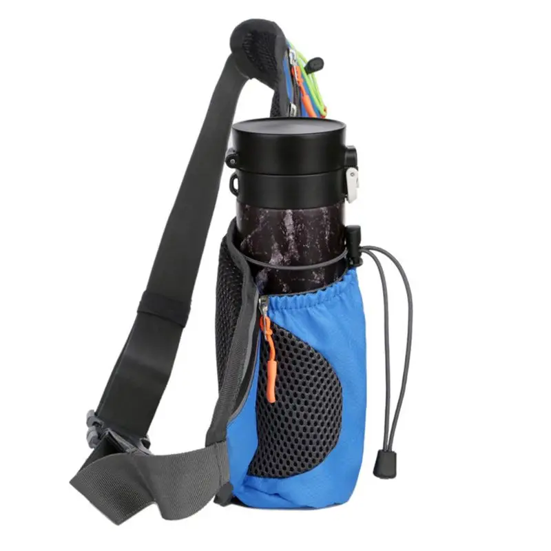 Вместительная Спортивная поясная сумка с держателем для бутылки текстурная