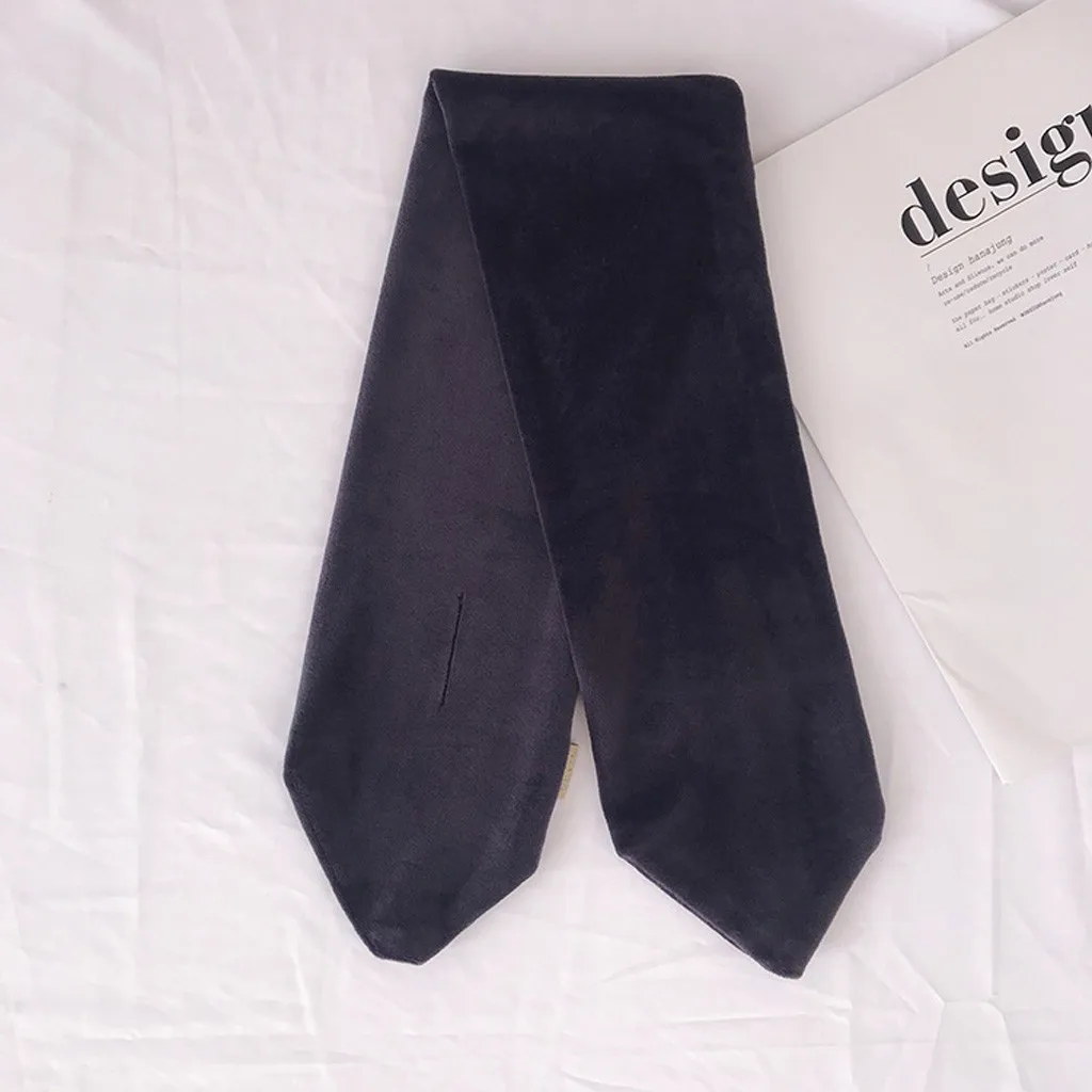 Осенне-зимний женский бархатный однотонный теплый шарф модный Повседневный