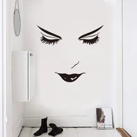 beautiful face wall sticker girl room living room decoration mural art decals bedroom beautiful facial features stickers5006
