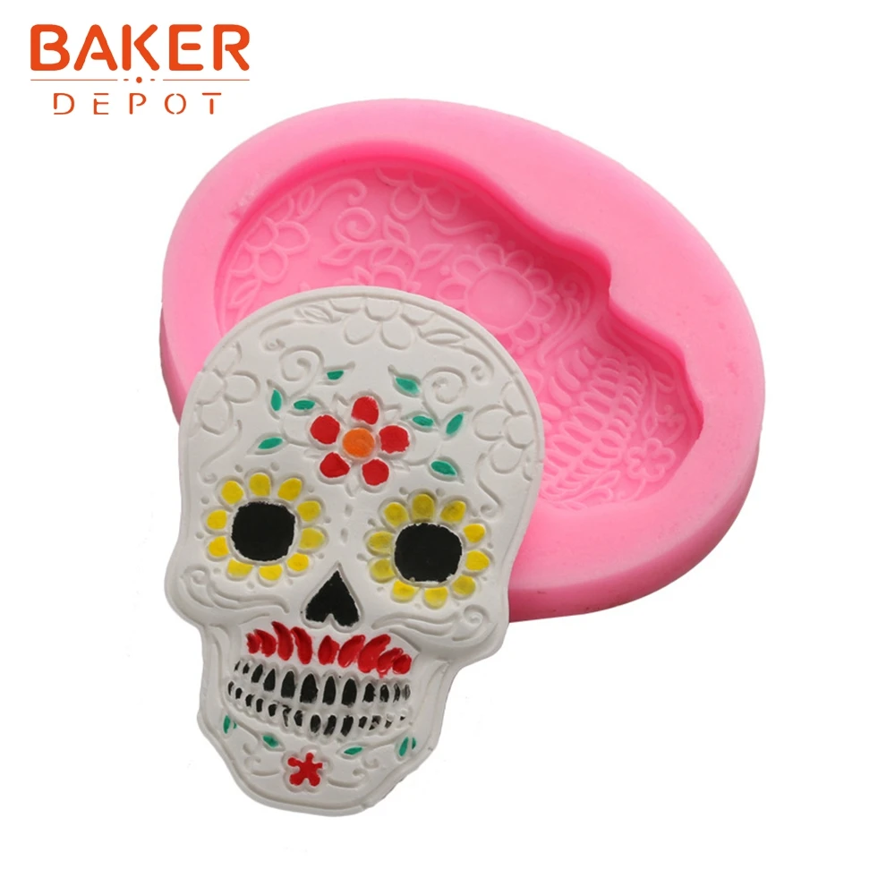 Пекарский депо с черепом силиконовая форма для выпечки формы украшения тортов