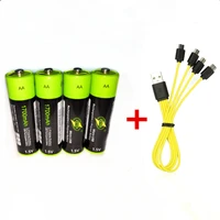 znter 1 5v aa rechargeable battery usb 1700mah aa rechargeable lithium polymer battery fast charging via micro usb cable