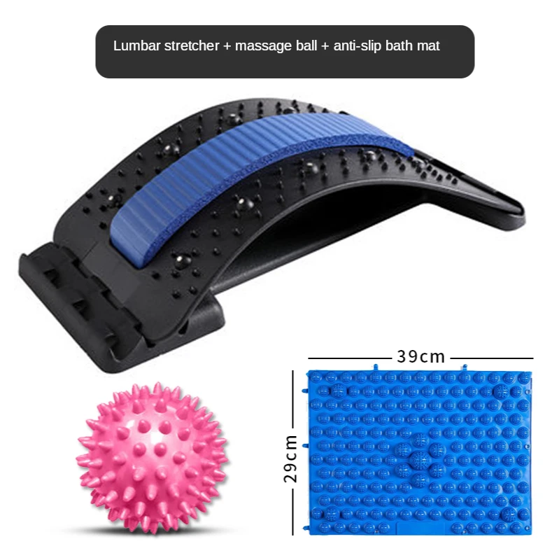 

Stretch Device Back Massager Stretcher Fitness Waist Support Relaxation Partner Spinal Pain Relief Chiropractic