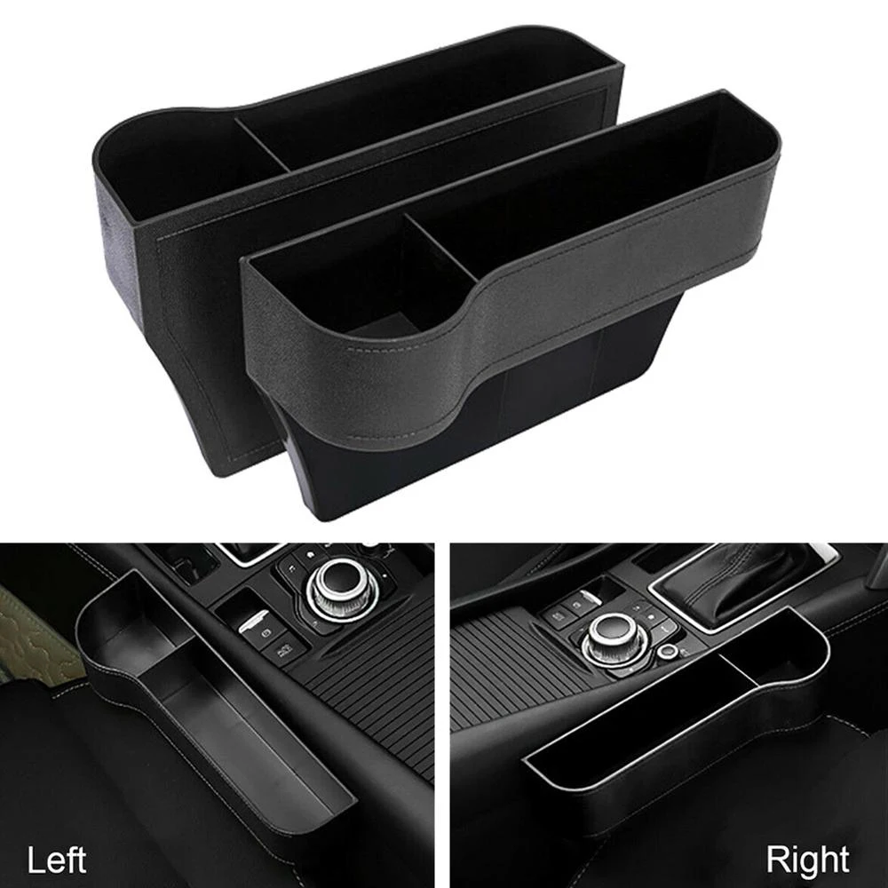 

1Pair Car Storage Box Car Seat Crevice Plastic Cup Phone Holder Organizer Reserved design Universal Auto Accessories