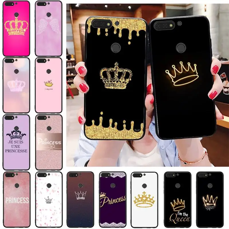 

Cartoon Crowm King And Queen Phone Case For Huawei Honor 10X lite 7C 7A 8X 9X 8A 20lite 10lite 10i 8C 7X 8S 20S 9S 7S 9A Case