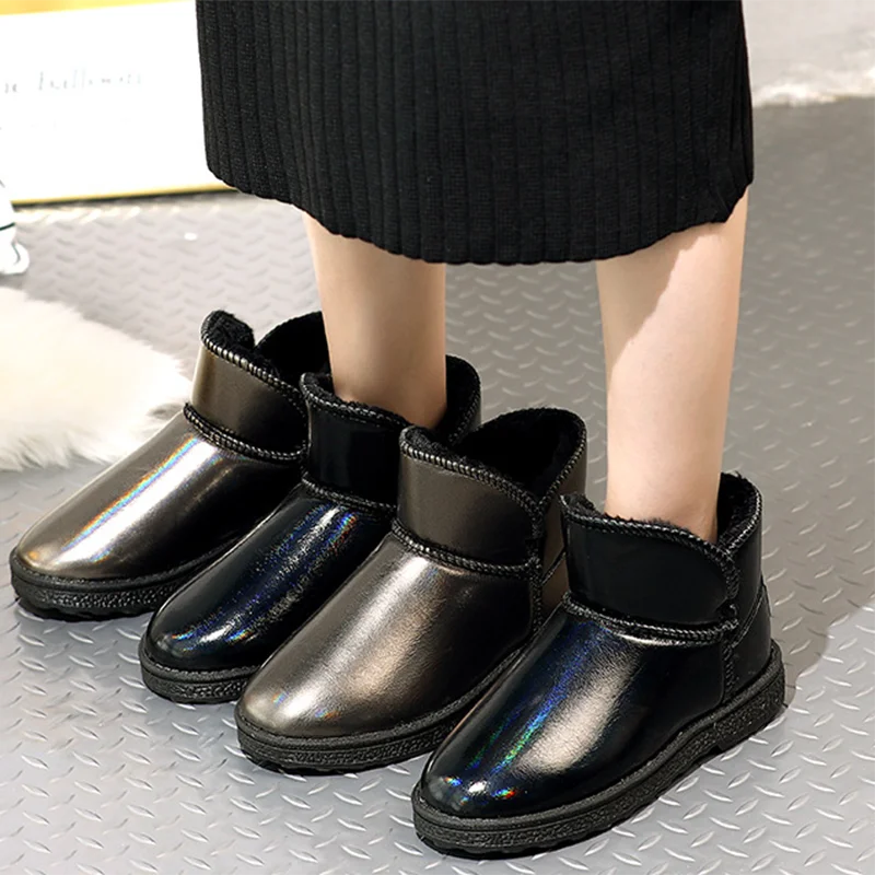 

2021 Snow Boots Women Warm Plush Women's Boot Korean Waterproof Slip on Winter Ankle Boots Ladies Cotton Shoes Botas De Mujer