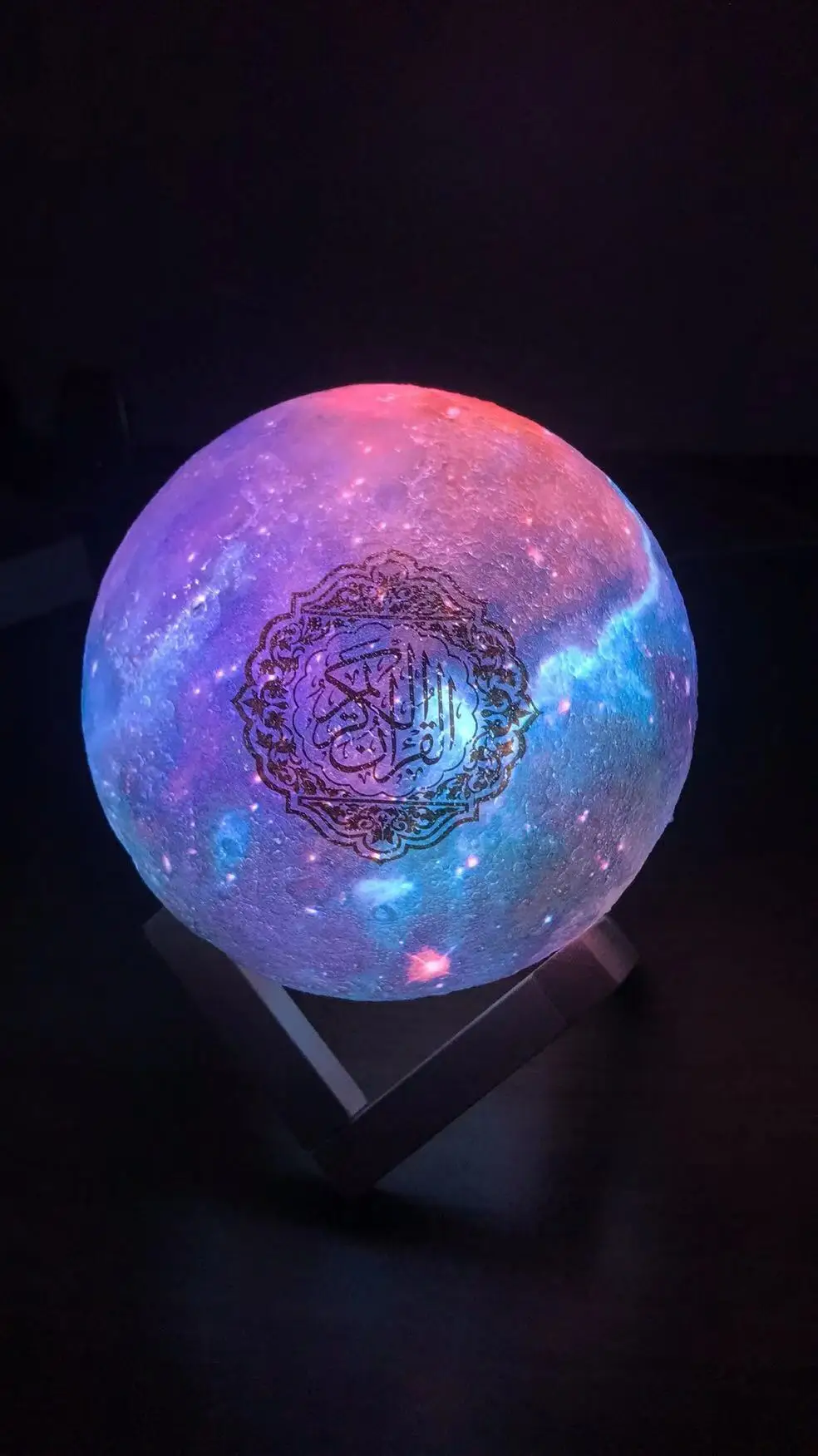 Moon лампа Коран Bluetooth колонки росписью Звездная ночь светильник луна 3D сенсорный