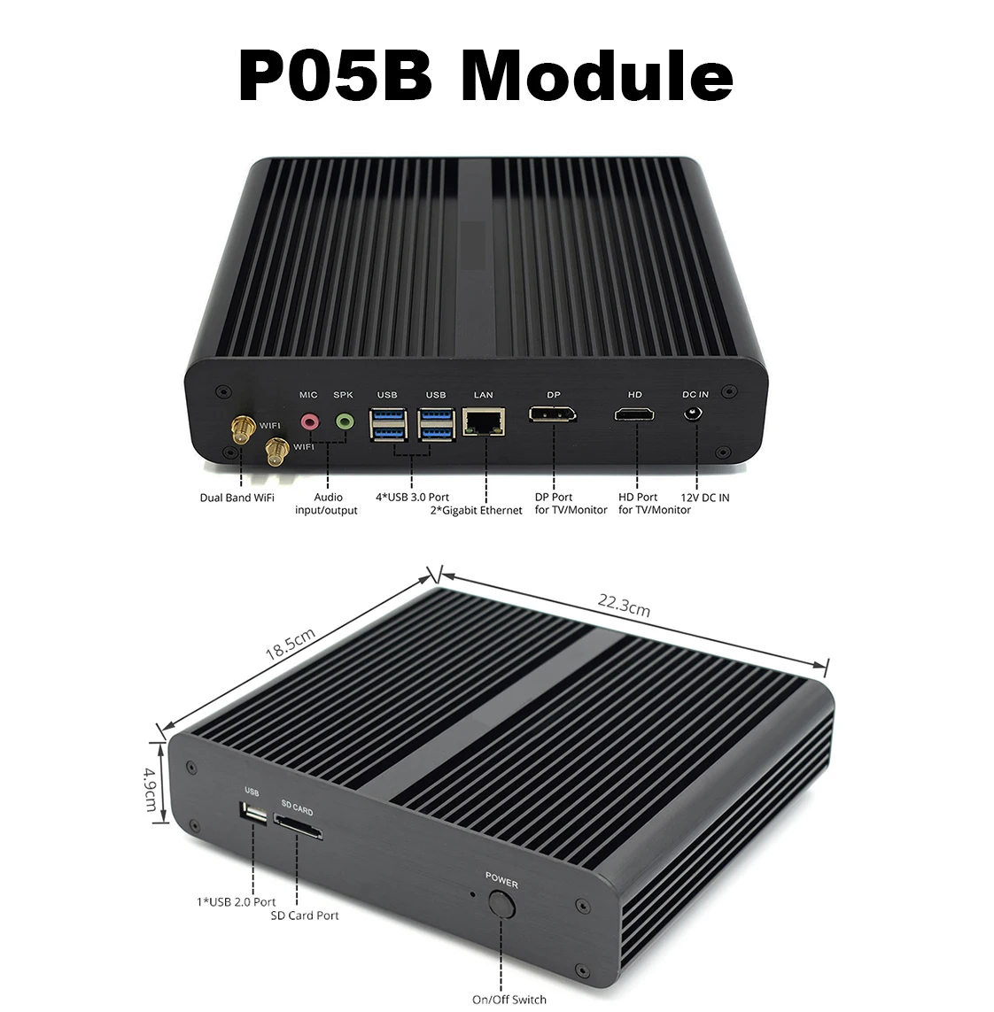 Intel тонкий клиент Core i5 6200U 7200U портативный компьютер Windows 10 pro HDMI VGA 4K HTPC i7 5500U Мини ПК
