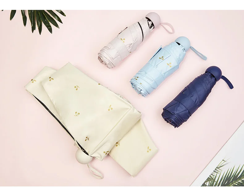 Модный портативный Зонт от дождя для женщин Мини Летний милый складной зонт с