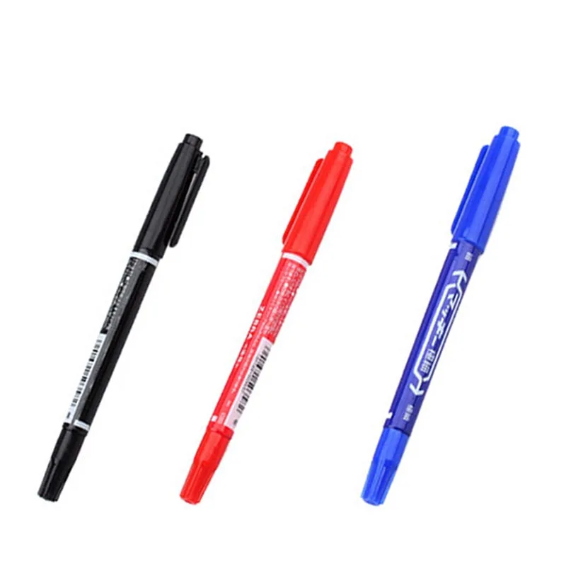 3 Pcs/Set CD-R DVD-R Media Disc Double Head Marker Pen Writing Student marker School office Stationery Supplies | Канцтовары для