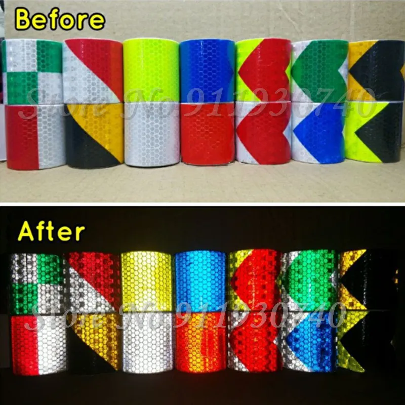 

3M Bike Car Body Reflective Stickers Reflective Safety Warning Conspicuity Tape Film Sticker Strip Bicycle Scooter Accessories