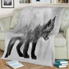 Носки с принтом лисички, 2 фланелевые пледы Одеяло 3D печатных Утепленная одежда диван ребенок Одеяло домашний декор мечта Семья подарок