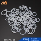 20 шт. VMQ Силиконовое резиновое уплотнительное кольцо Сменное белое уплотнительное кольцо прокладка шайбы OD 10 мм-35 мм CS 3,1 мм DIY аксессуары S61