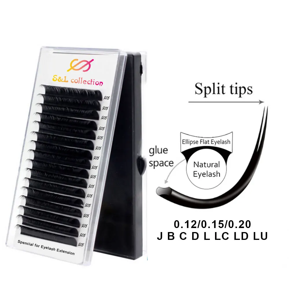16 линий кашемировые плоские ресницы накладные из искусственной норки отдельные