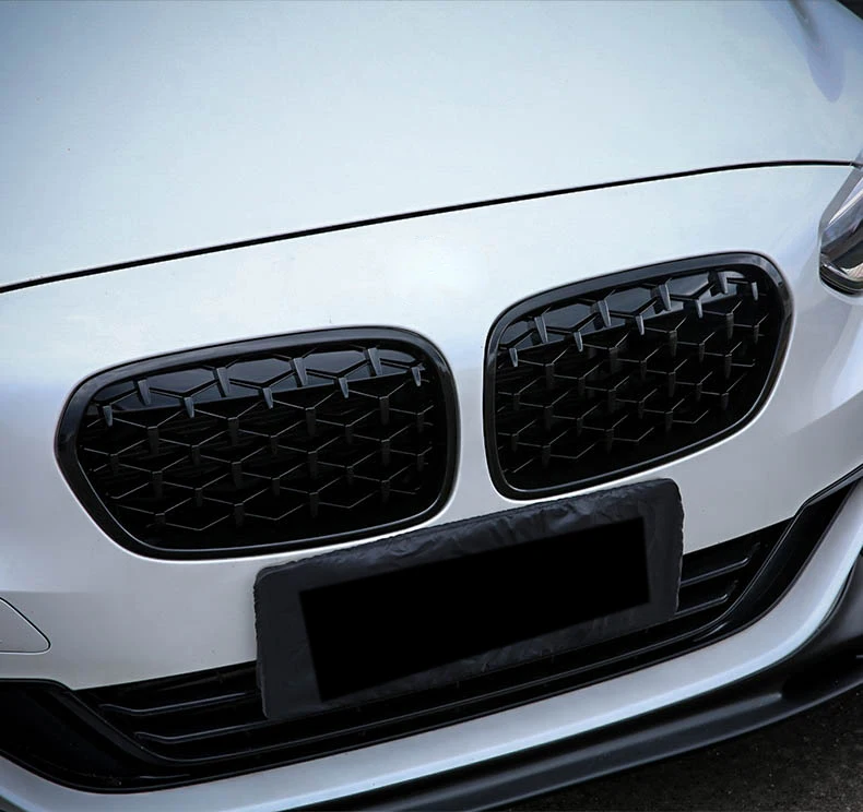 

A Pair Black/Silver diamond style grill For BMW 1 series F52 Racing Grills Front Kidney Grille