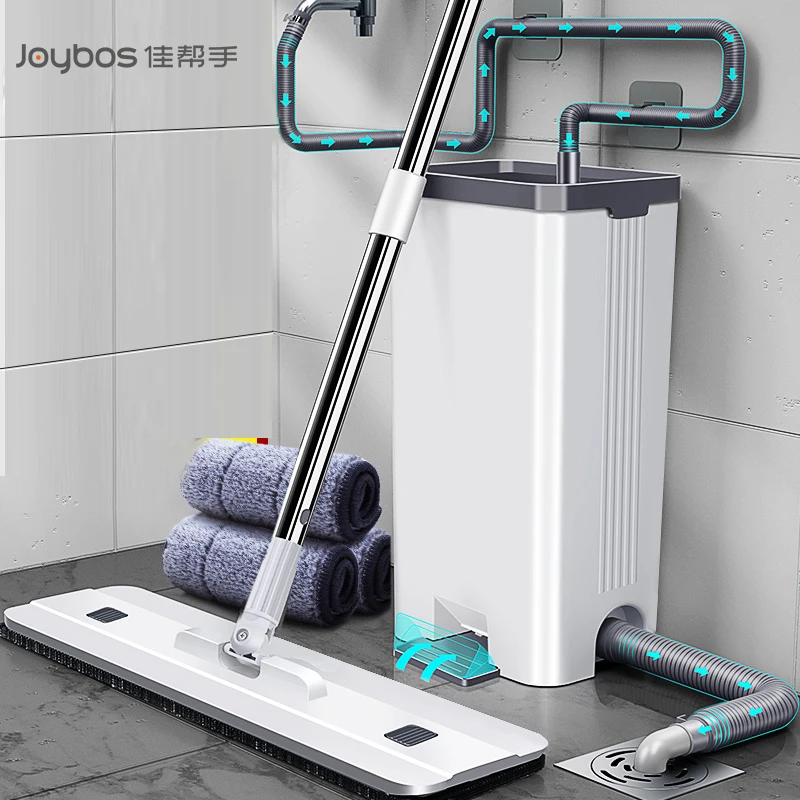 JOYBOS-mopa dom&eacute;stica m&aacute;gica y autom&aacute;tica, para evitar lavarse las manos, fregona plana para cocina, suelo de madera, mopa de uso dom&eacute;stico, JBS2-0