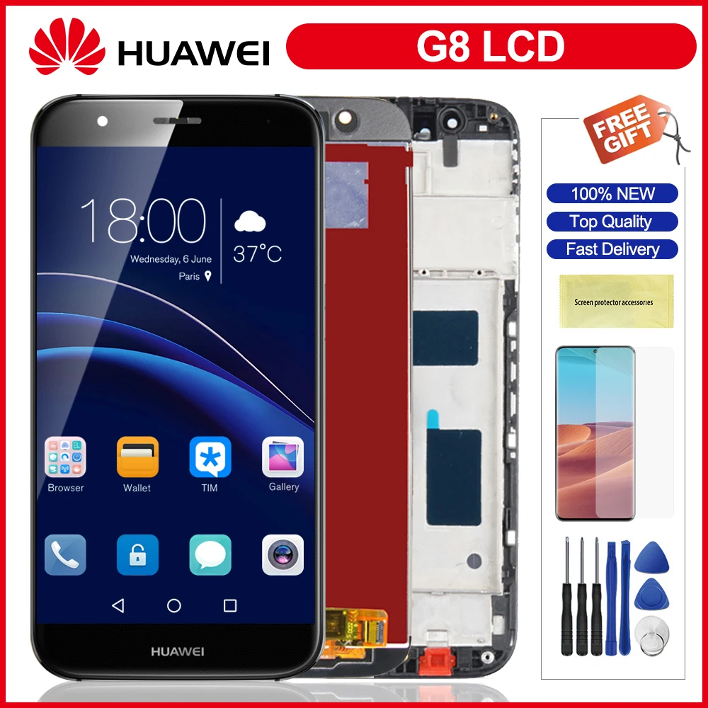 

5.5" Screen For Huawei G8 LCD Display Touch Screen Digitizer With Frame Assembly Replacement For Huawei GX8 LCD Display