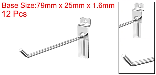 15cm 12Pcs Uxcell 8-15 шт. 10 каблуке 15 см, 20 см, 25 см, 30 см, экономпанель крюк для комната гараж витрина магазина розничной торговли Запчасти - Цвет: 15cm 12Pcs