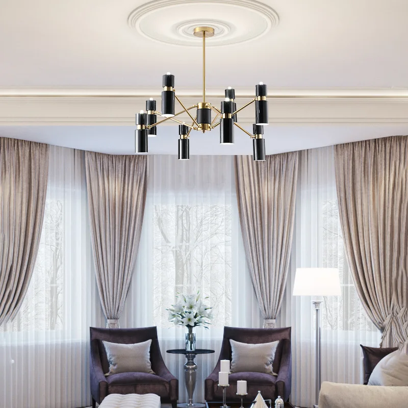 Nordic Modern Space Floating Concept Chandeliers Lights Lamp for Living Room Dining Bedroom Home Loft Black Gold G9 | Лампы и