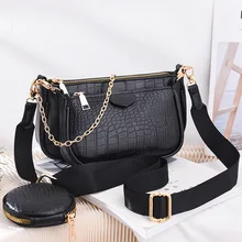 Brand Designer 3-IN-1 Messenger Handbag Tote Leather Vintage Pattern Crossbody Bag Purse New Shoulder Bag Clutch Tote