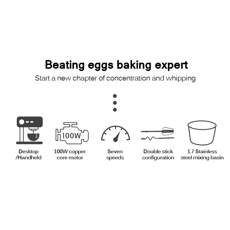 Коммерческий 1500 Вт Многофункциональный тестомес бытовой электрический Еда