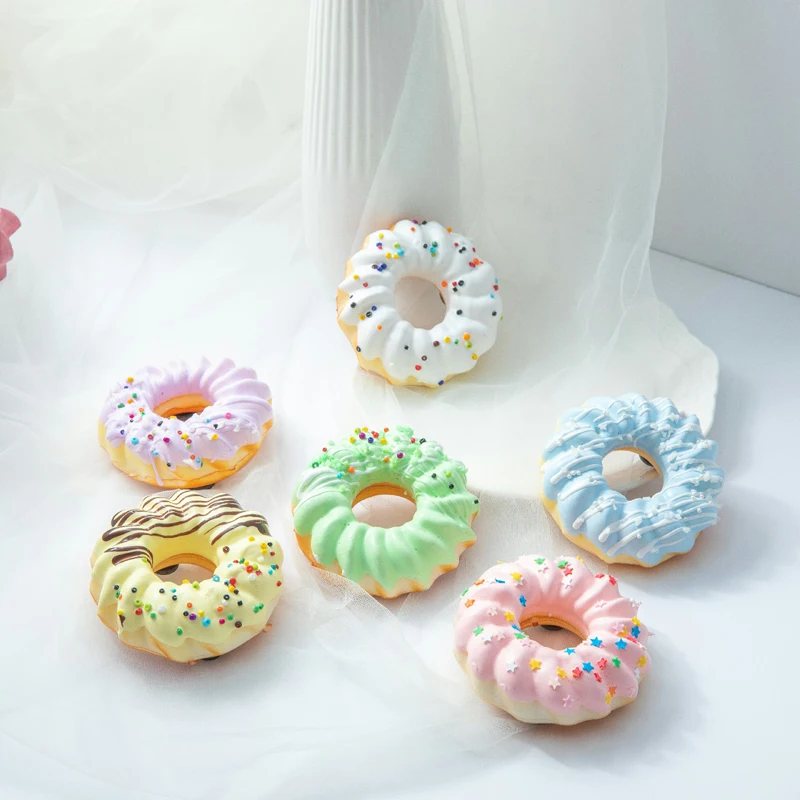 

Artificail Dounts Simulation Cake Fake Food Photo Prop Child Teaching Aids Wedding Table Decoration Home Ornaments