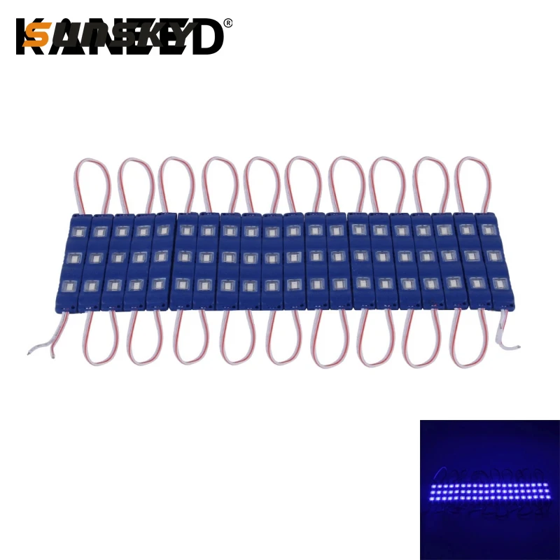 

Синий свет 20 штук DC 12V 20*1 Вт 3 SMD-5630-светодиодный s светодиодный Водонепроницаемый супер яркий светодиодный знак светодиодный освещение
