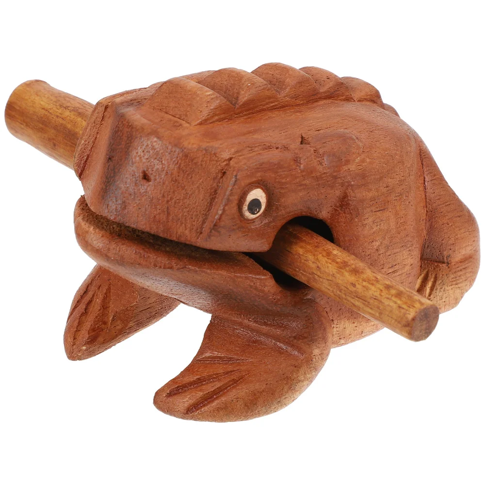 

1Pc Croaking Musical Carved Craft Ornament Home Lucky Decoration