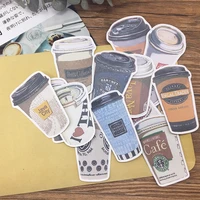 16pcs coffee cup stickers crafts and scrapbooking stickers kids toys book decorative sticker diy stationery