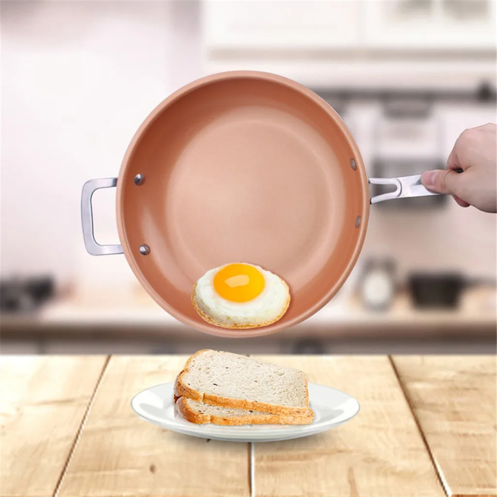 12 дюймов антипригарная сковорода котлы сковородка для жарки с Керамика покрытие