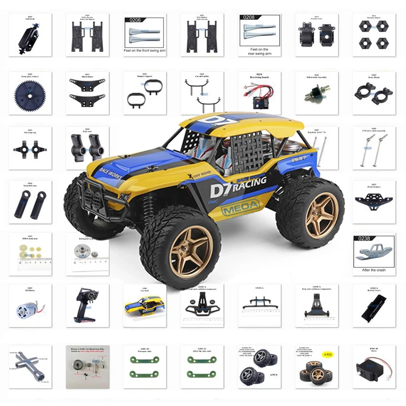 

Запчасти для радиоуправляемых автомобилей Wltoys 12402-A, 1/12 оригинальные аксессуары, Шестерня/корпус автомобиля/шина/Защита от столкновений/ком...