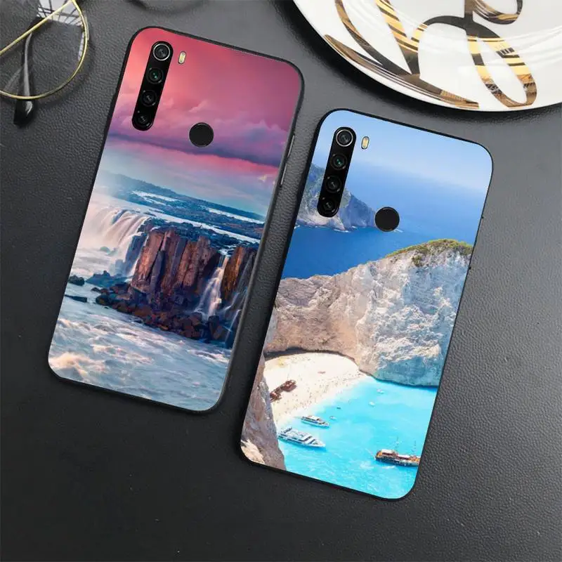 

natural scenery lake Snow Phone Case For Xiaomi Redmi note 7 8 9 t max3 s 10 pro lite coque shell cover funda