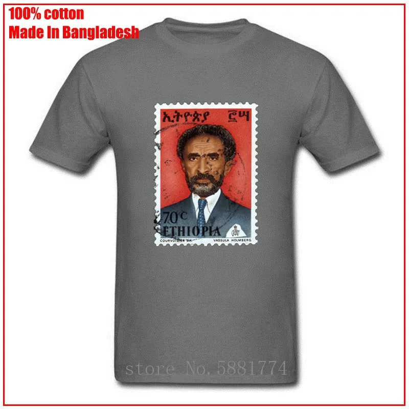 2020 модная мужская футболка Haile Selassie King of Kings Jah Rastafari хлопковая с коротким рукавом