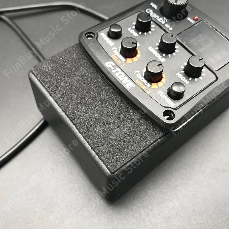 Cherub GT-6 Acoustic Guitar Preamp 3 Band EQ Equalizer with Tuner and reverb Delay Chorus Wide Effects guitar pick holder | Спорт и