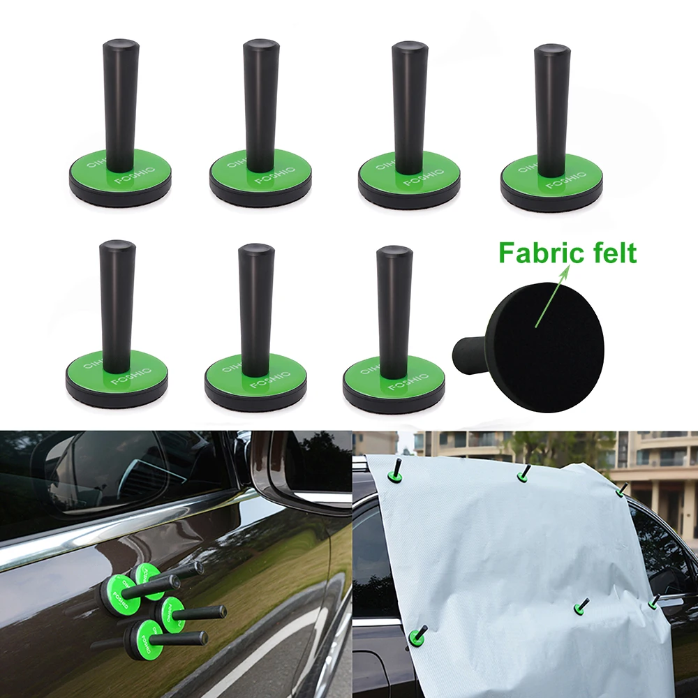 

FOSHIO 2/4/8pcs Car Accessories Vinyl Wrapping Film Stickers Magnet Holder Fix Tool Carbon Fiber Wrap Styling Window Tinting