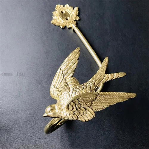 

Современный латунный крючок для занавесок, Золотая веерообразная занавеска в форме ласточки, занавески для настенного крепления, Декоративная вешалка для занавесок для гостиной