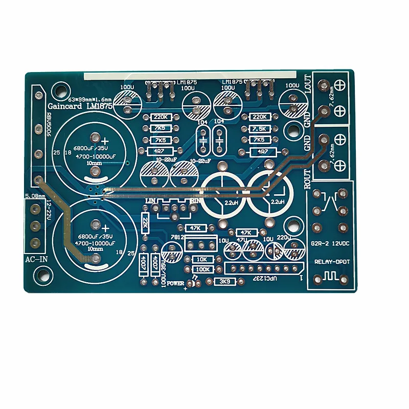 Усилитель LM1875 PCB Stereo Gaincard GC Version с низким искажением AMP без компонентов|Печатные