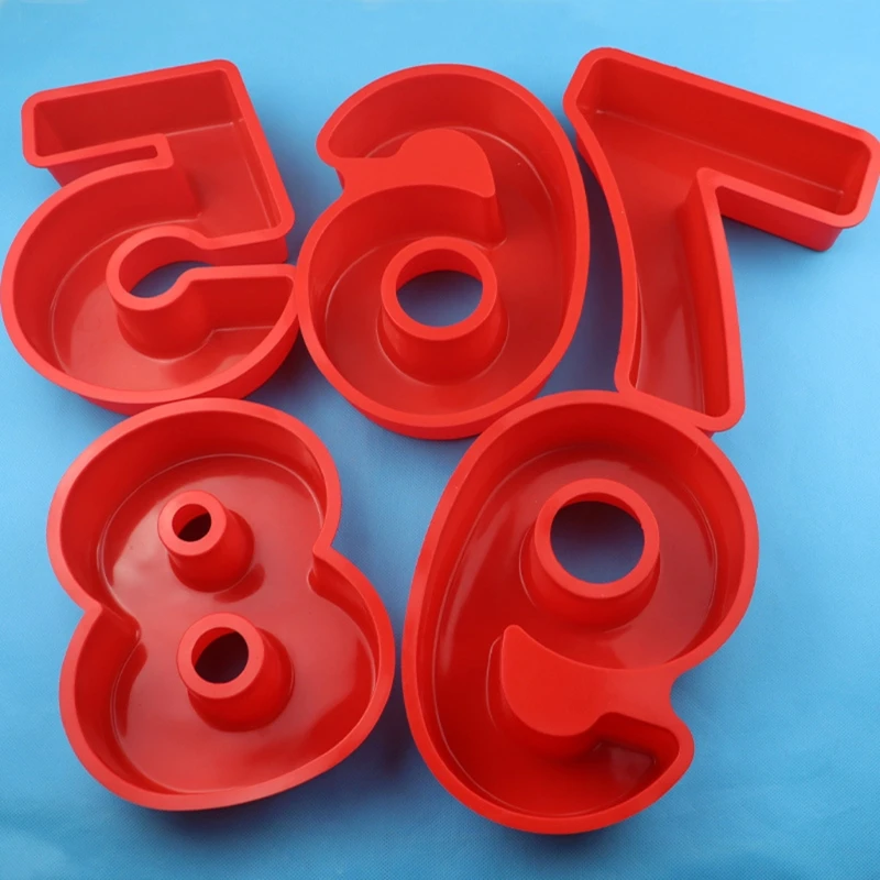 

10 Pcs/Set 0-9 Large Digital Numbers Epoxy Resin Mold Cake Baking Decorating Silicone Mould DIY Crafts Jewelry Ornaments