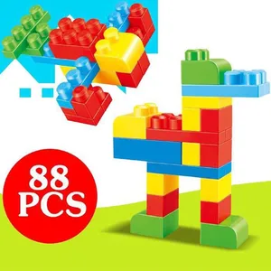 Большие строительные блоки, 88 деталей, творческие блоки, игрушки для детей, искусственное развитие